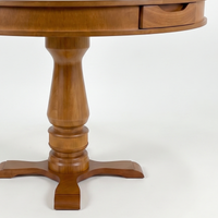 Mesa de Jogos Redonda para Carteado com 4 Gavetas e Porta-Copos — 4 Lugares com Tampo Reversível